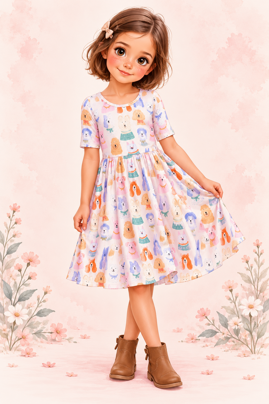 Posh Pups Bamboo Twirl Dress | Landrie Lou