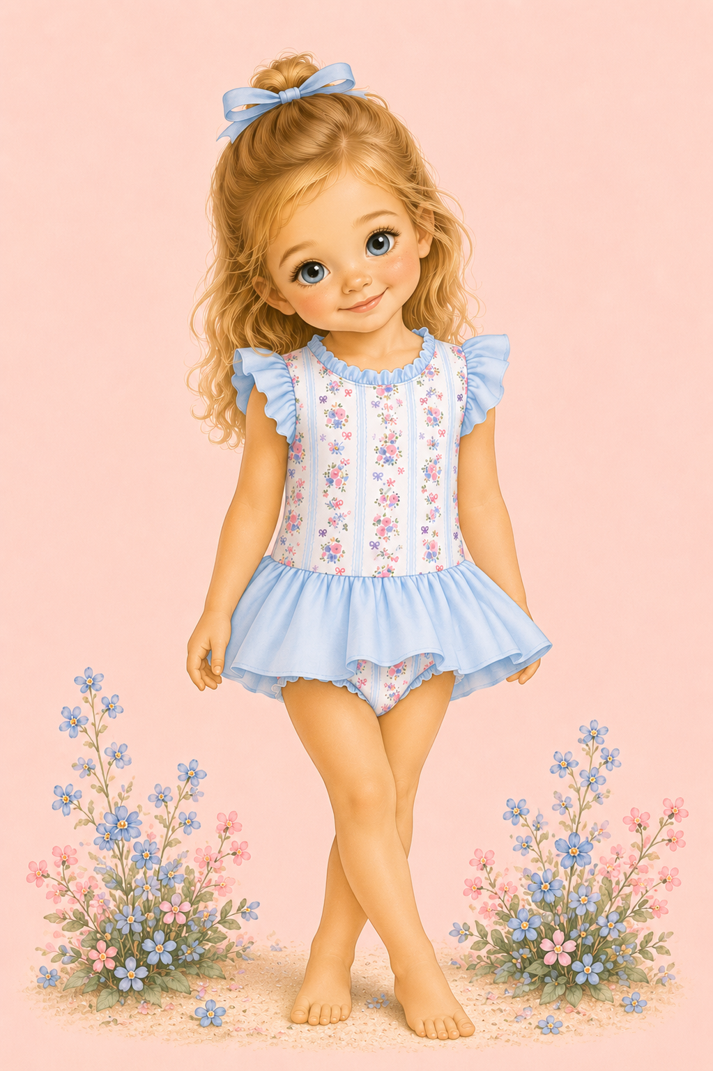 Forget-Me-Not Swimsuit | UPF 50+