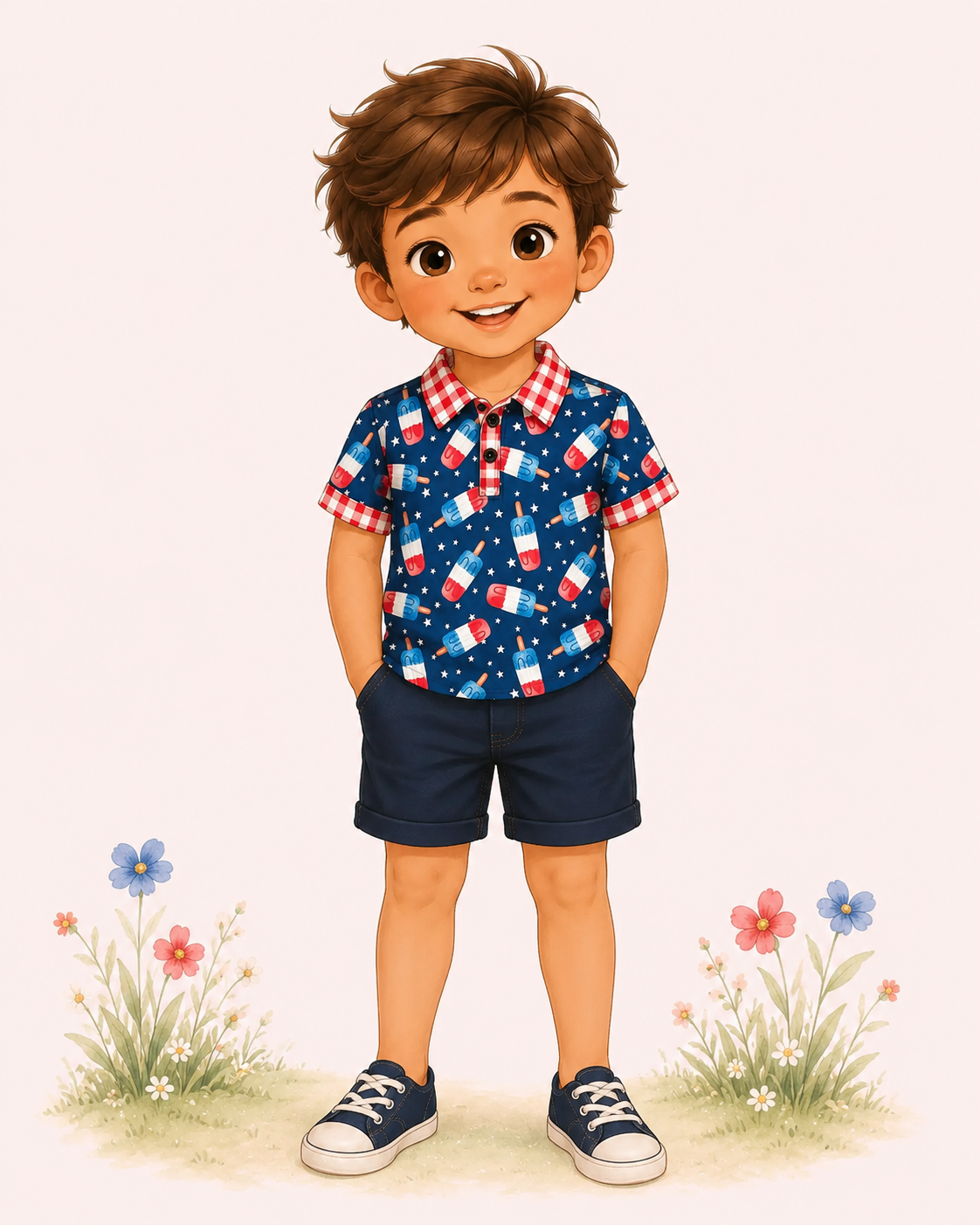 Americana Bomb Pops Polo | TwoCan