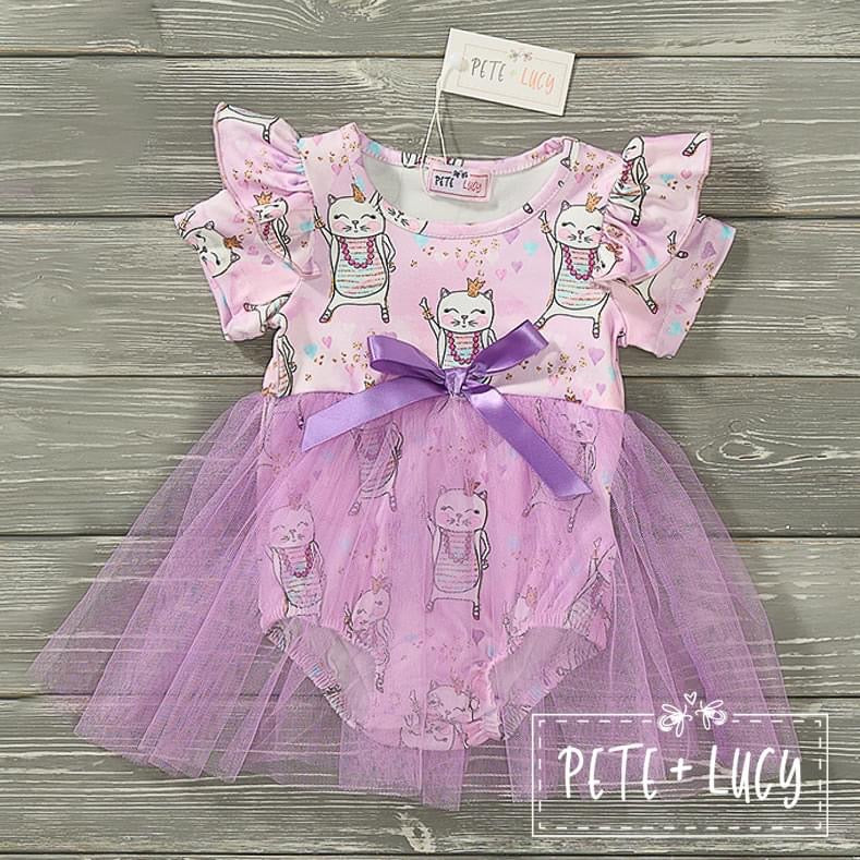 Cattitude Baby Romper by Pete and Lucy