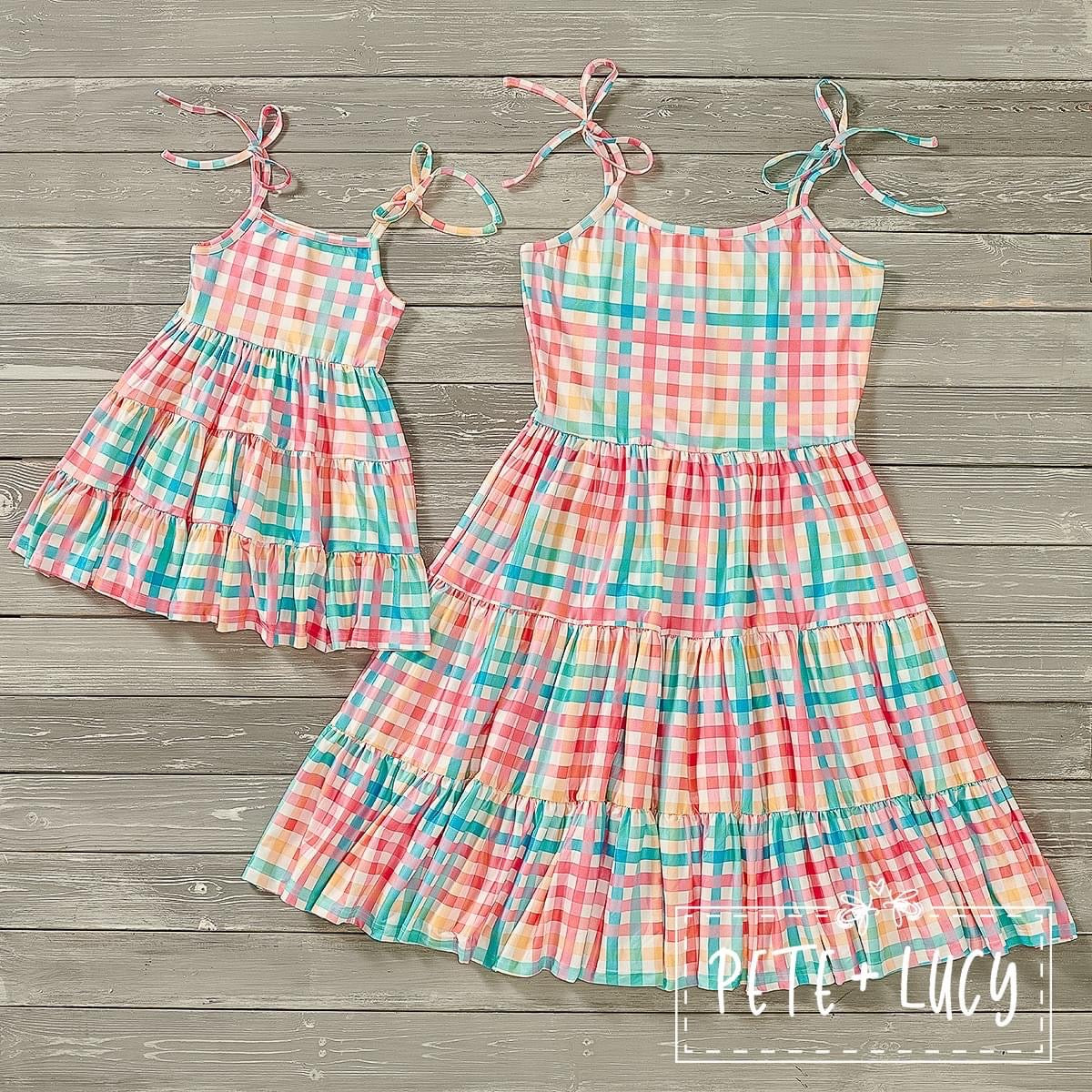 Summertime Gingham Mom Dress by Pete and Lucy
