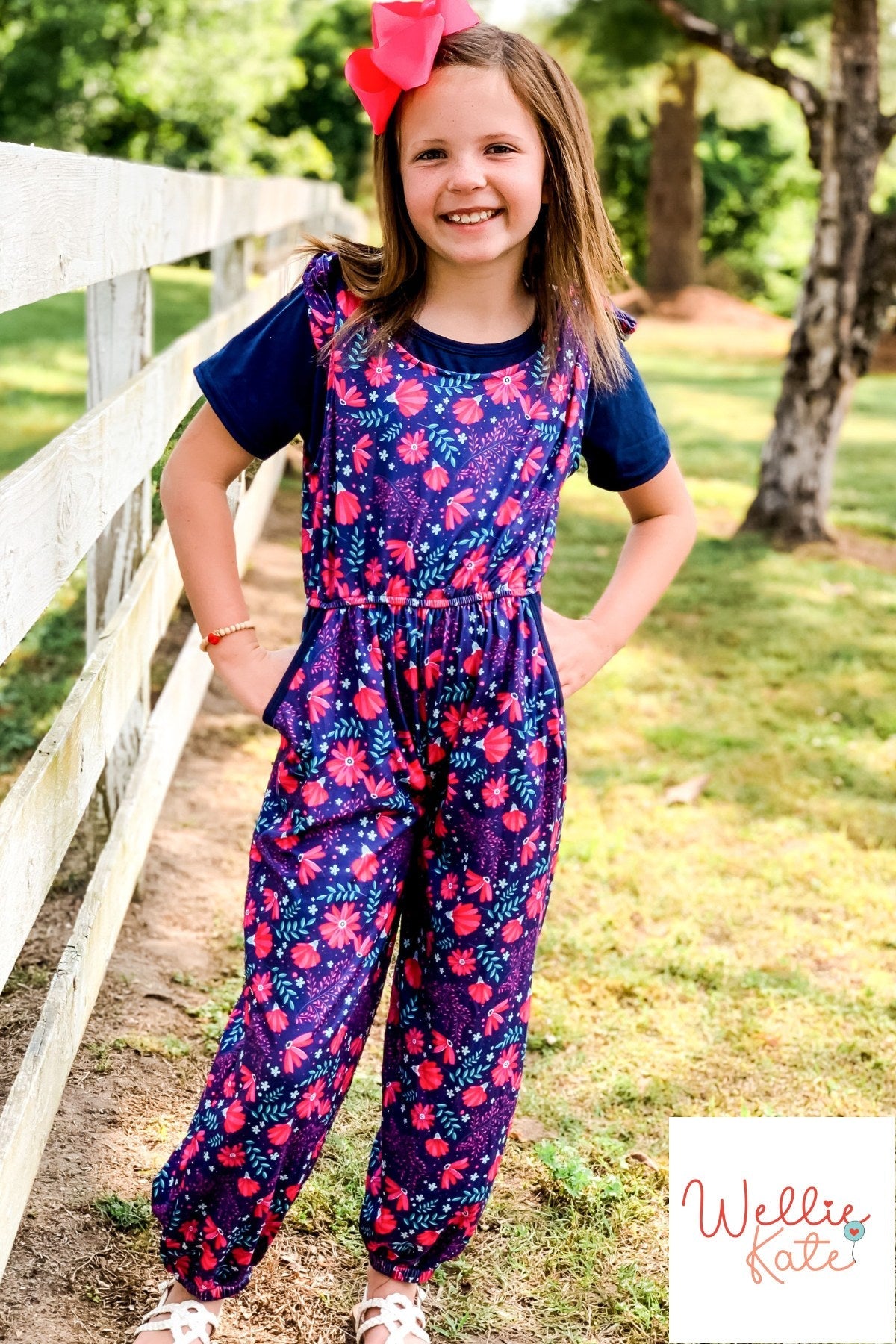 Magenta Floral Two Piece Set by Wellie Kate