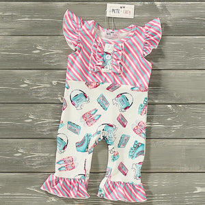 Skater Girl Baby Romper By Pete and Lucy