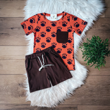 Paw Print Shorts Set by Twocan