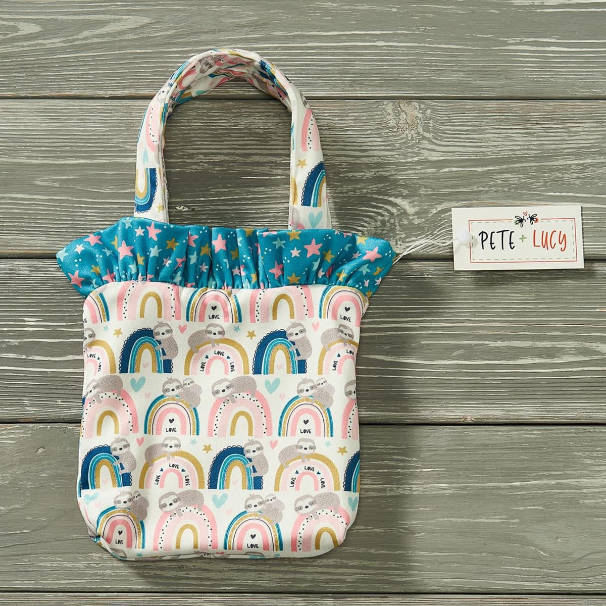 Rainbow Sloth Bucket Purse by Pete and Lucy