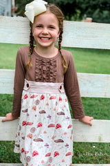 Moody Mushroom Button Dress by Twocan