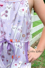Purple Kitten Jumpsuit by Wellie Kate