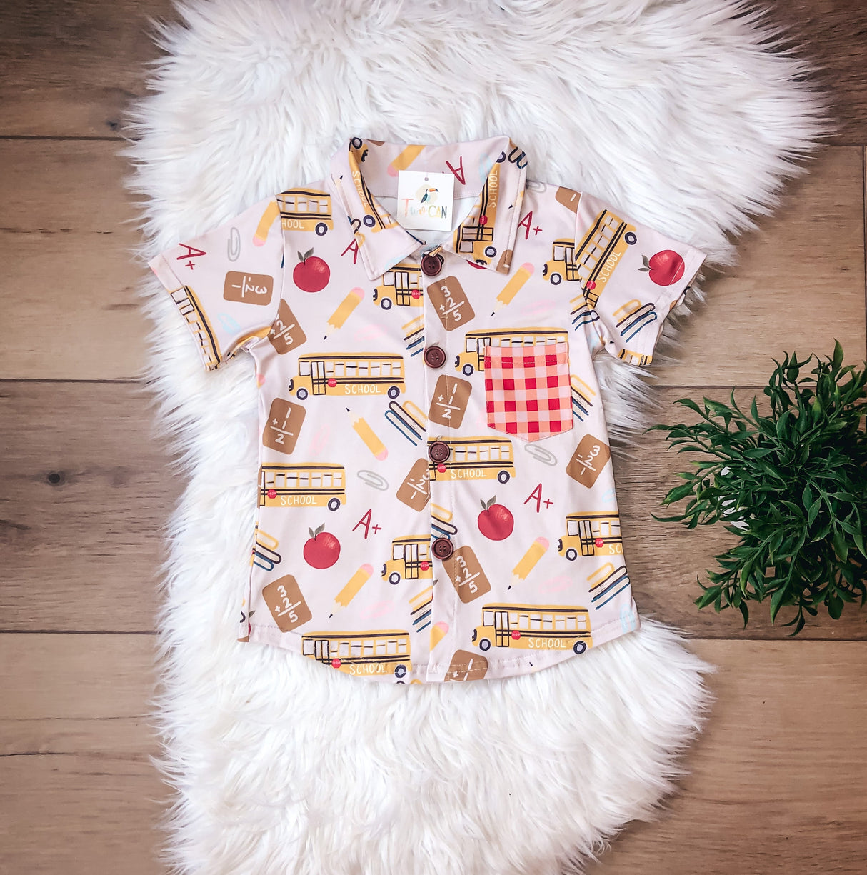 A+ Short Sleeve Button Up Shirt by Twocan