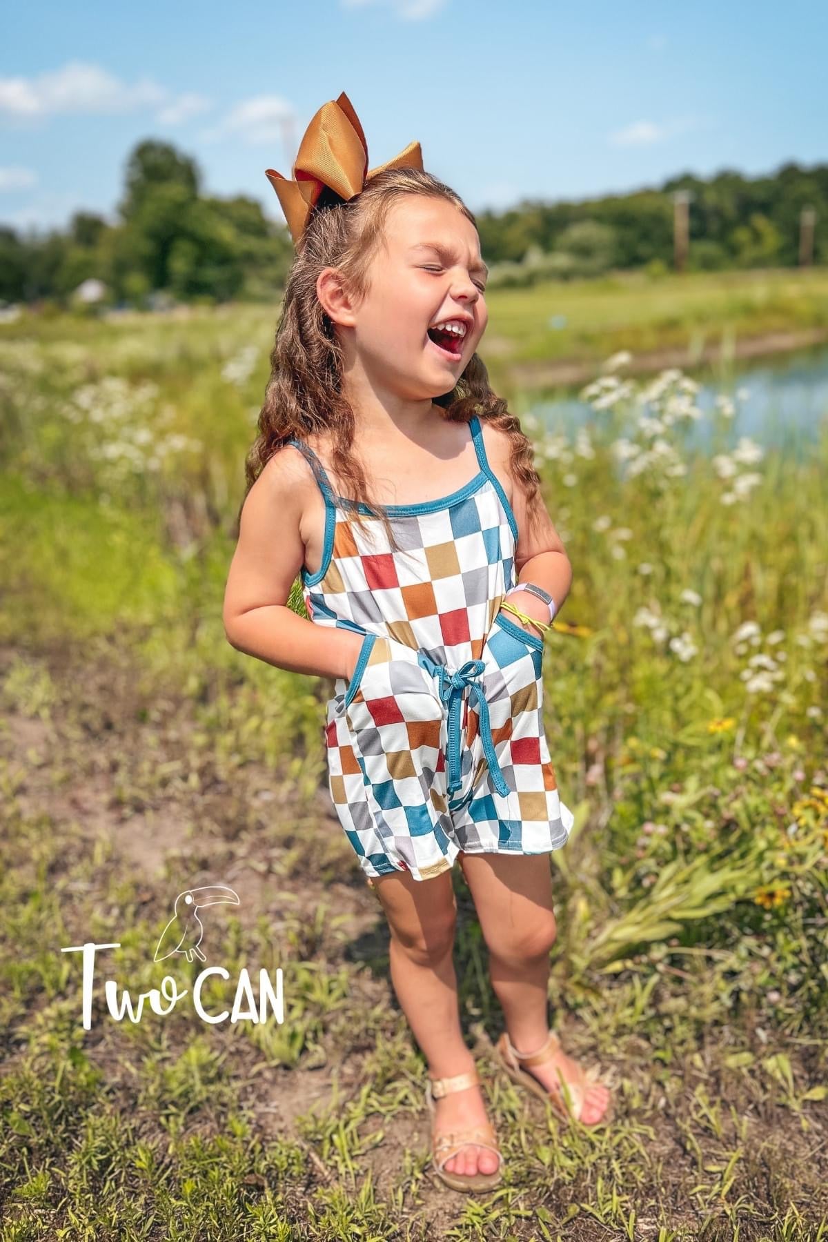 Checkers Shorts Jumpsuit by Twocan