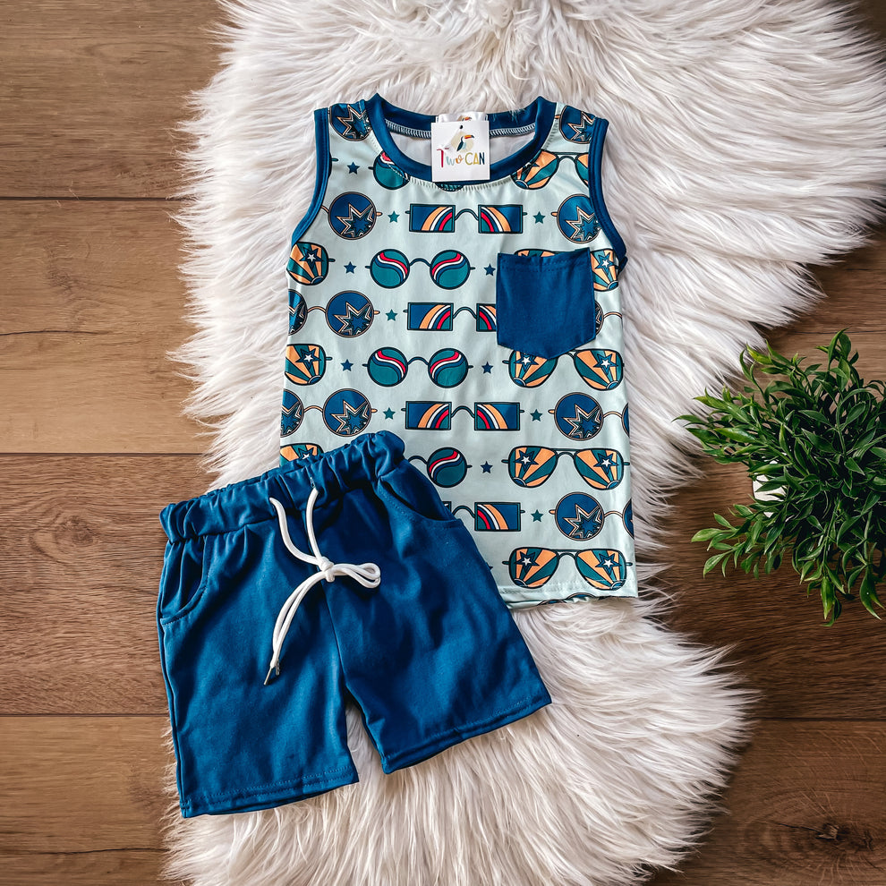 Sunglasses Shorts Set by Twocan