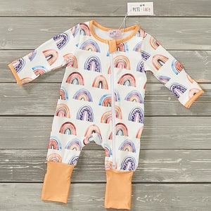 Watercolor Rainbows Baby Romper By Pete and Lucy