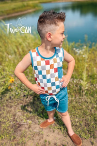 Checkers Shorts Set by Twocan