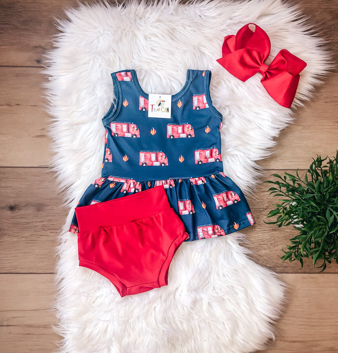 Sound the Alarm Baby Bummie Set by Twocan