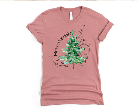 Merry & Bright Tree | Graphic Tee or Sweatshirt