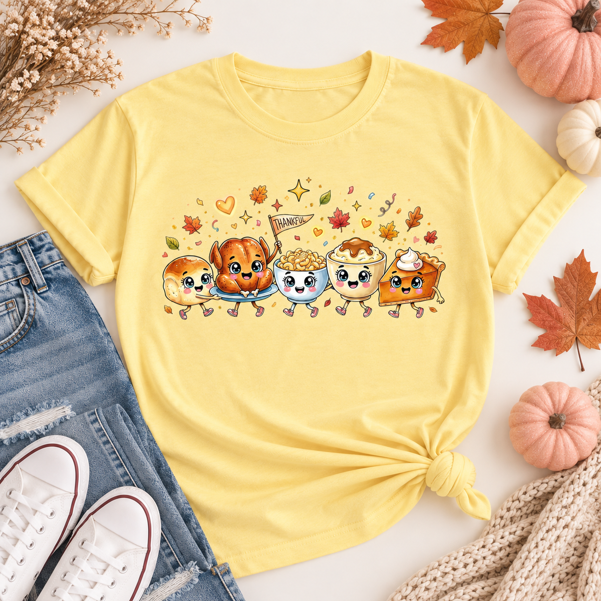 Thanksgiving Doodles Graphic Tee | Women's