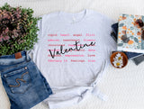 Valentine Typography | Graphic Tee or Sweatshirt