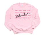 Valentine Typography | Graphic Tee or Sweatshirt