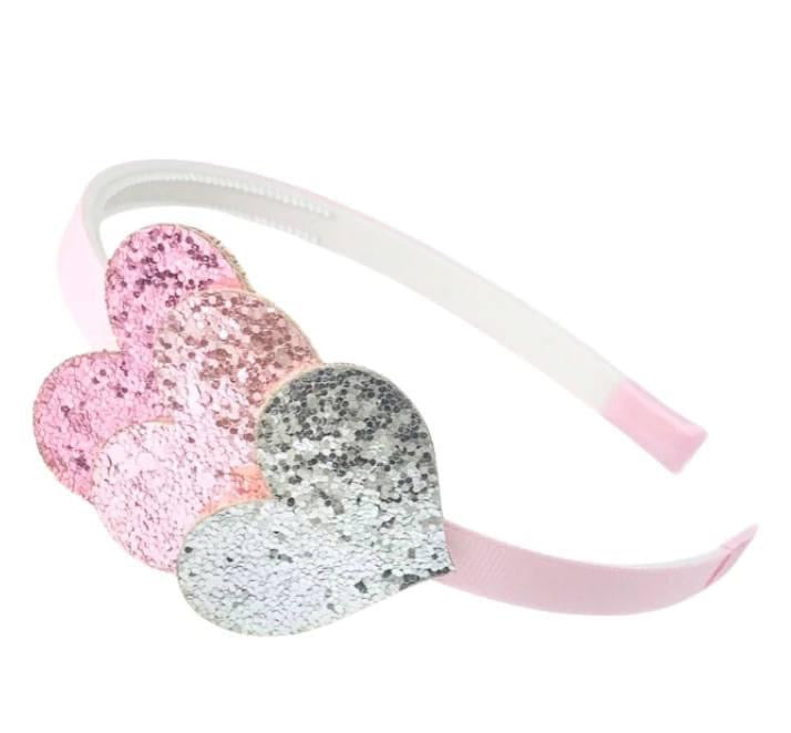 Glitter Hearts Headband