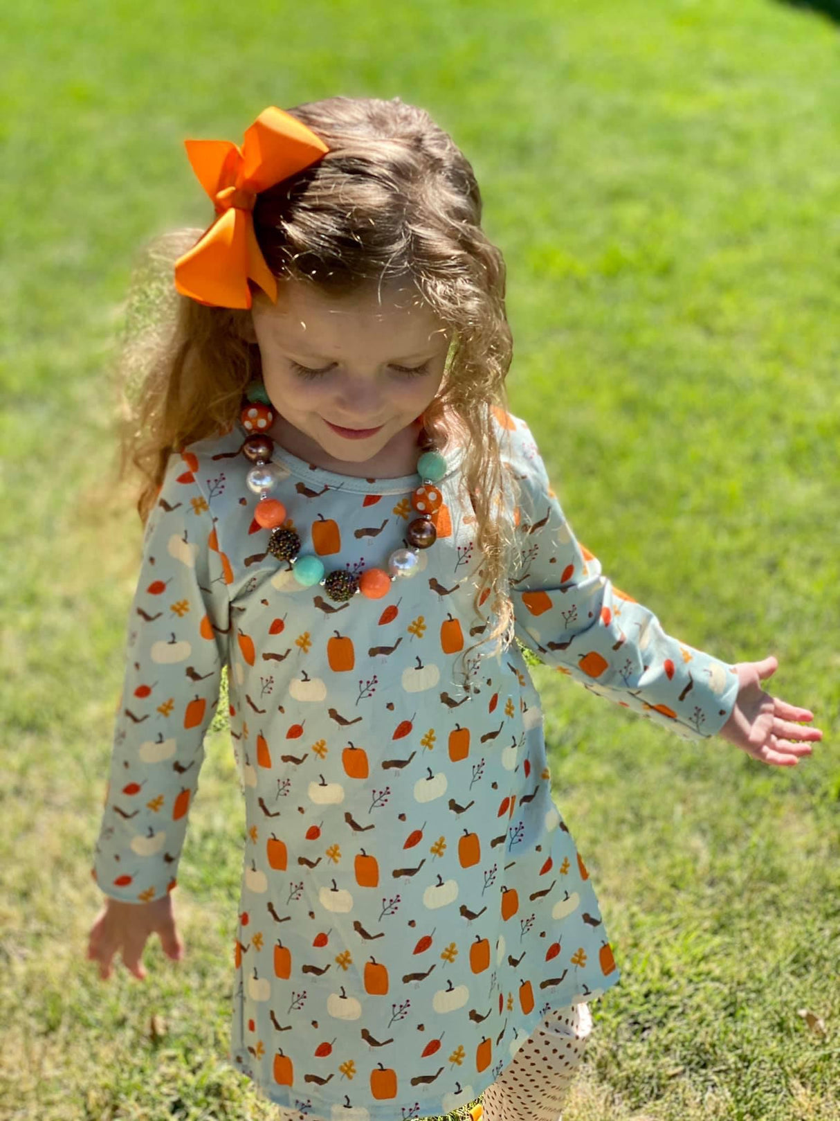 Pumpkin Elbow Patch Pant Set