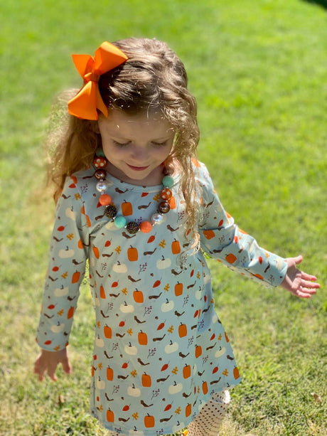 Pumpkin Elbow Patch Pant Set