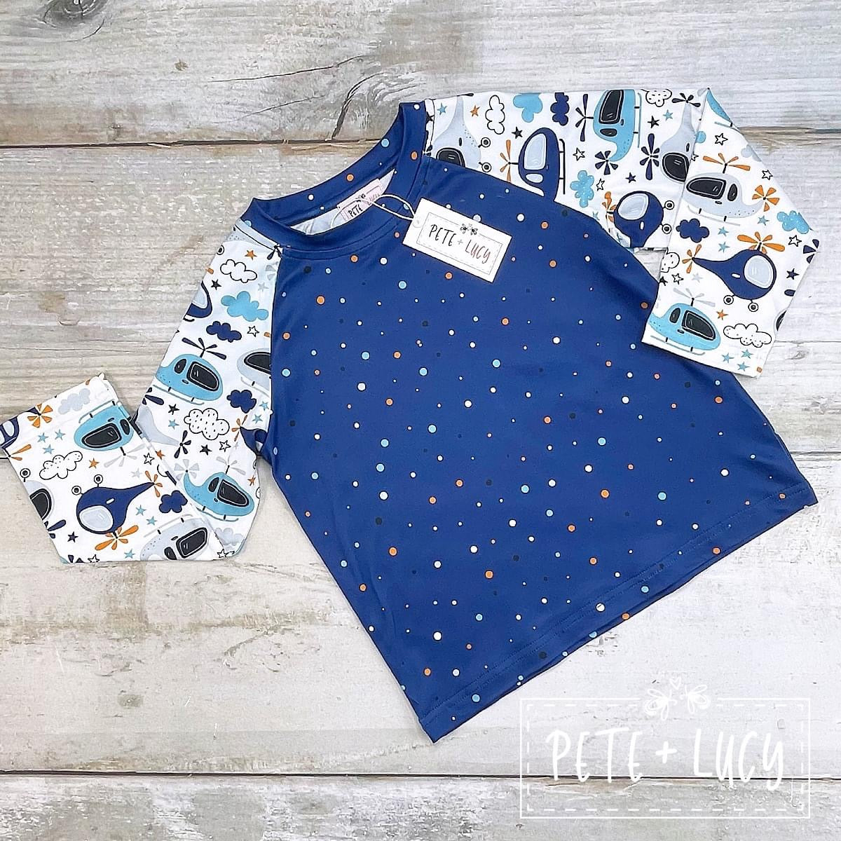 Copter Cutie Boys Shirt by Pete and Lucy