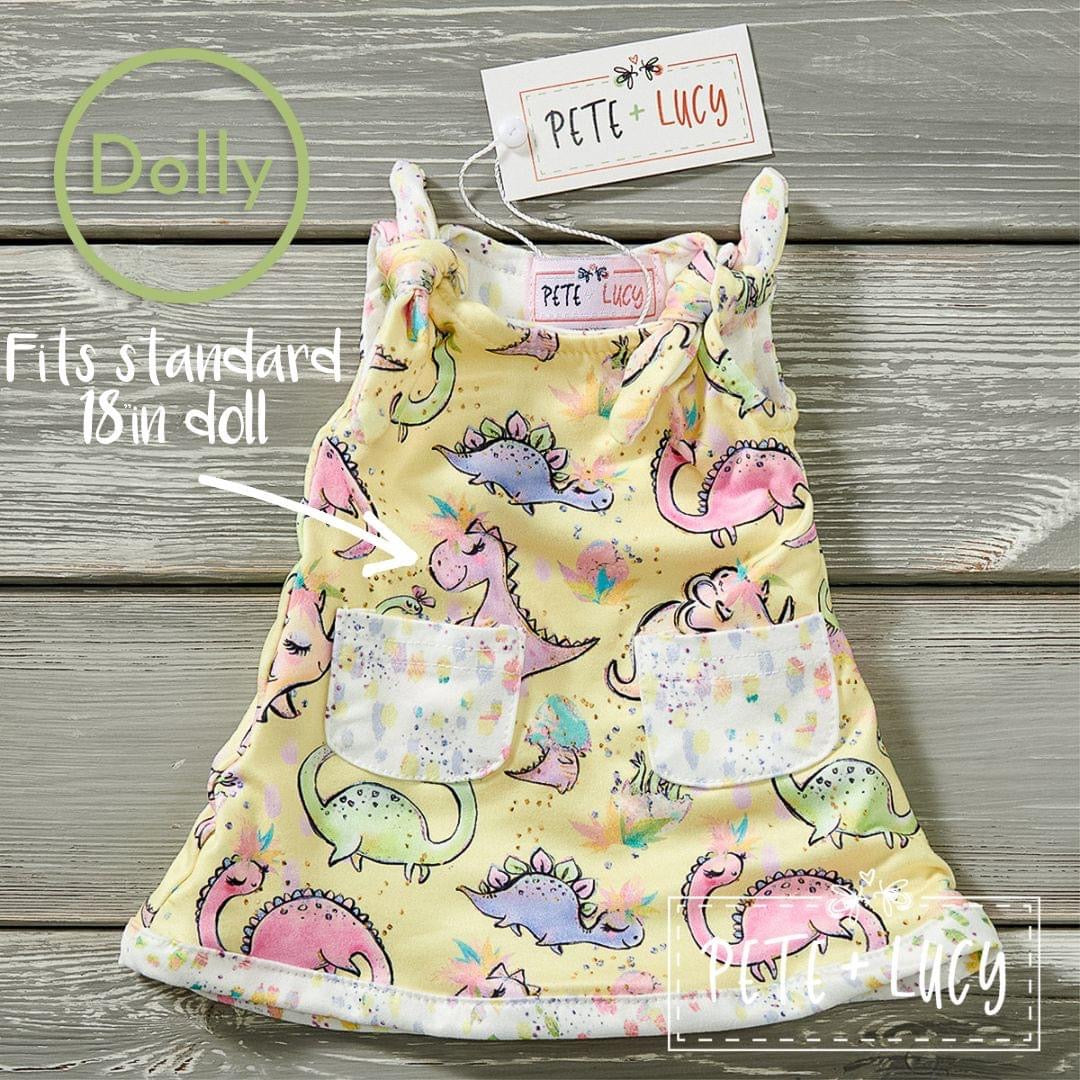 Dashin’ Dinos Doll Dress for 18" Dolls | Pete + Lucy