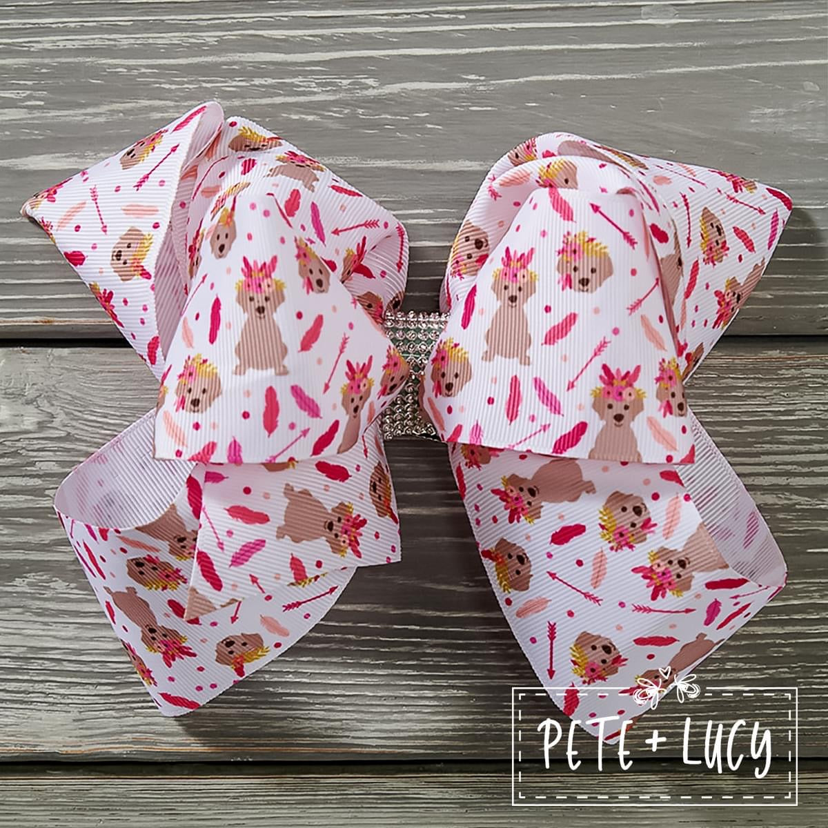 Boho Dog Deluxe Bow by Pete and Lucy