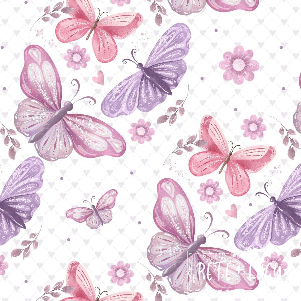 Lilac Butterflies Two Piece Rashguard Swim Set by Pete and Lucy