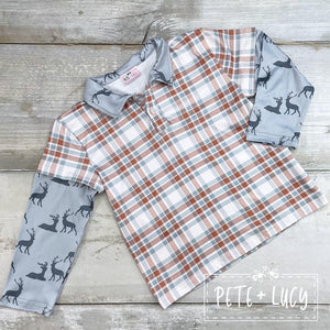 Oh My Deer Polo Shirt by Pete and Lucy