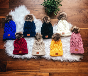 Pom Beanies by Twocan