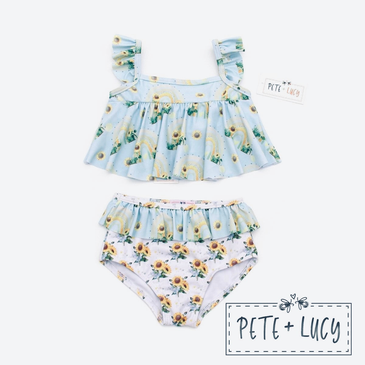 Happy Sunflowers Two Piece Swim Set by Pete and Lucy