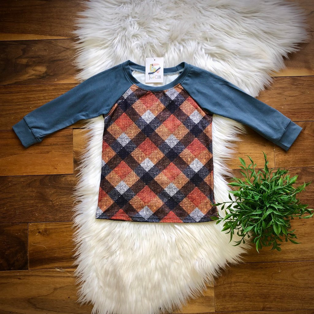 Textured Plaid Long Sleeve Shirt By Twocan