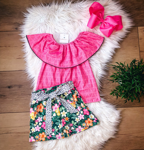 Island Blossoms Shorts Set Set by Wellie Kate