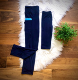 Navy Blue Capri Leggings - Whim & Wonder Boutique