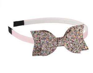 Glitter Bow Headband - Pink - Whim & Wonder Boutique