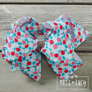 Strawberry Patch Deluxe Bow by Pete and Lucy