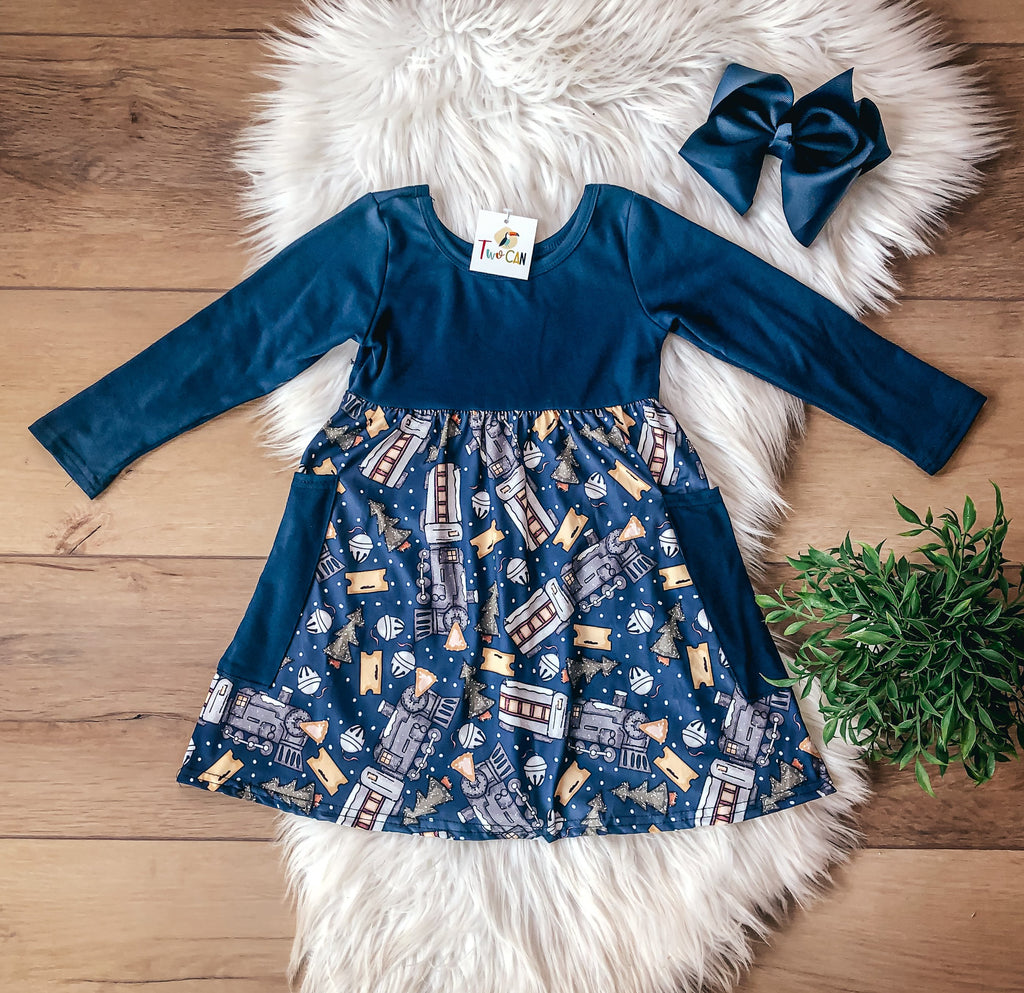 Christmas Train Dress by Twocan