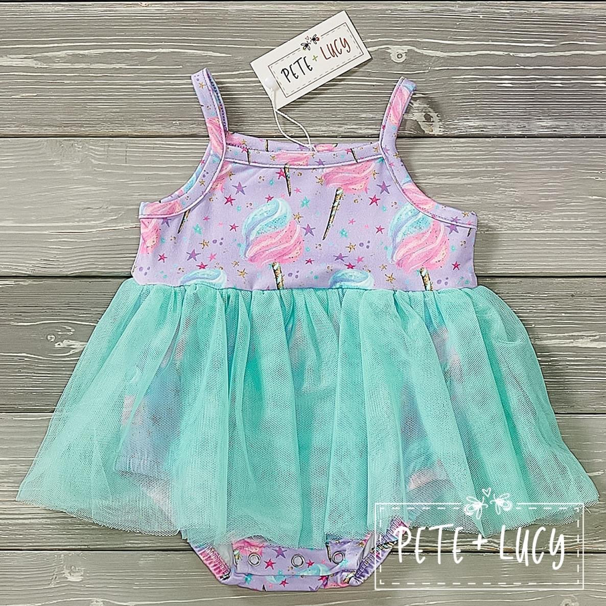 Cotton Candy Delight Baby Romper By Pete and Lucy