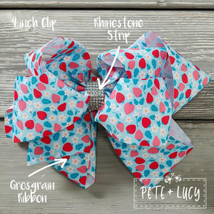 Strawberry Patch Deluxe Bow by Pete and Lucy