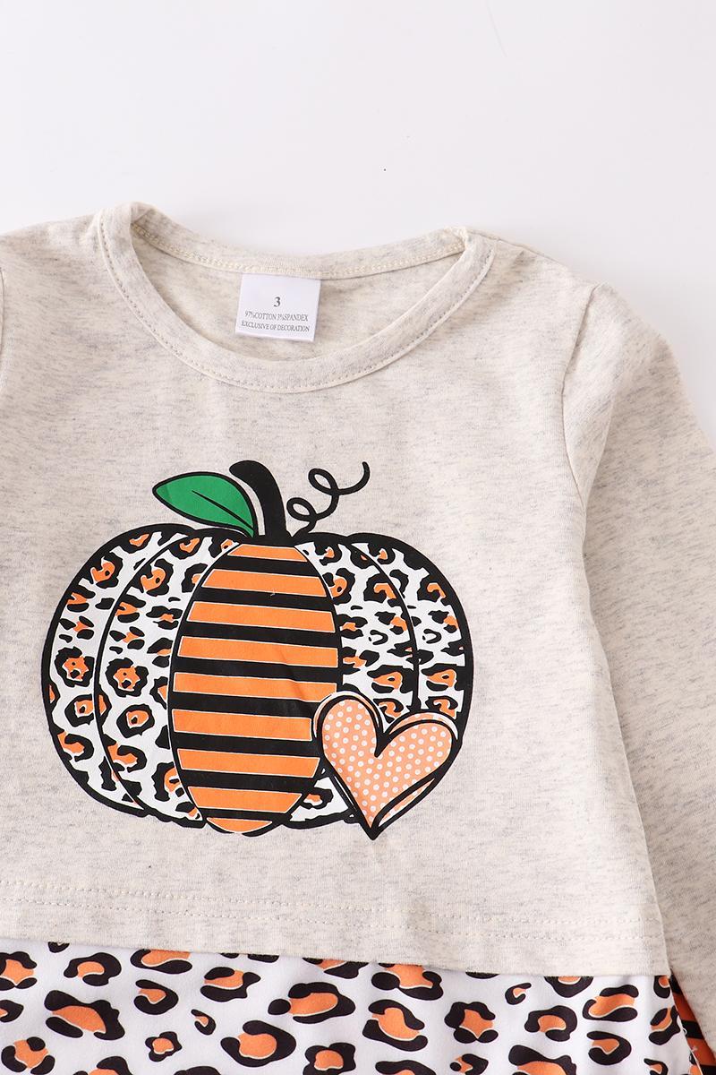 Leopard Pumpkin Striped Outfit