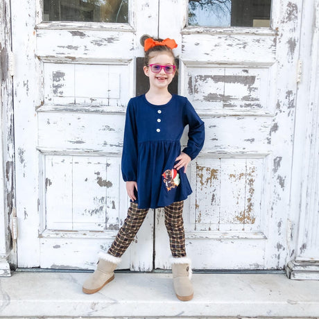 Thanksgiving Turkey Appliqué Two Piece Outfits - Whim & Wonder Boutique