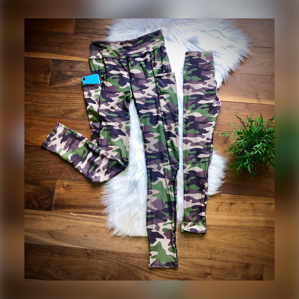 Camo Matching Mommy + Me Leggings - Whim & Wonder Boutique