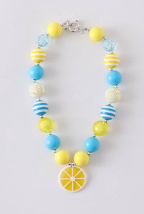 Blue Lemonade Bubblegum Necklace