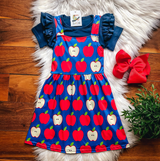 Apple For The Teacher Two-Piece Jumper Dress by Twocan