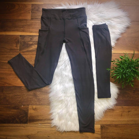 Dark Grey Capri Leggings by Addy Cole - Whim & Wonder Boutique