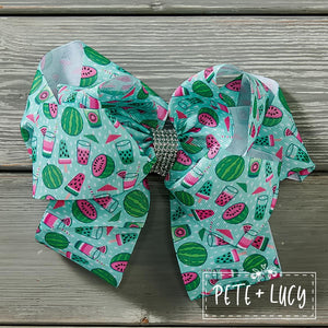 Pink Watermelon Deluxe Bow by Pete and Lucy
