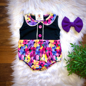 Bright Floral Baby Romper by Wellie Kate