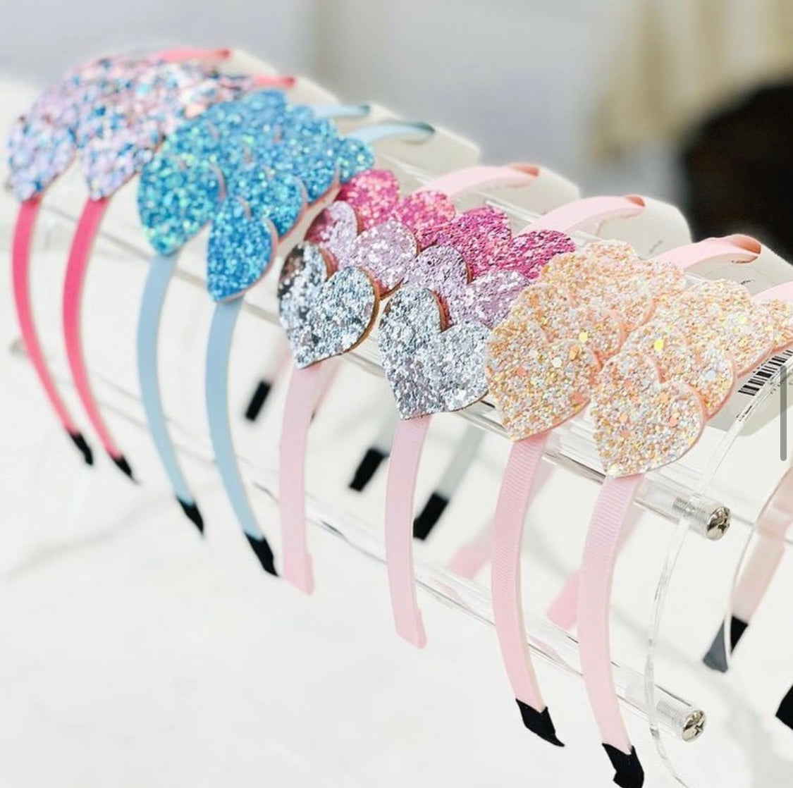 Glitter Hearts Headband