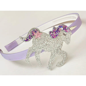 Glitter Silver Unicorn Headband - Whim & Wonder Boutique