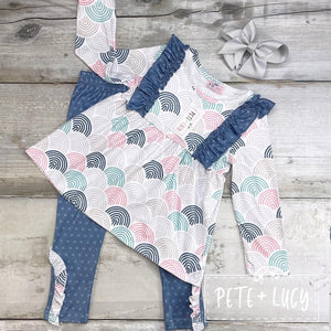Rainbow Blues Pants Set by Pete and Lucy